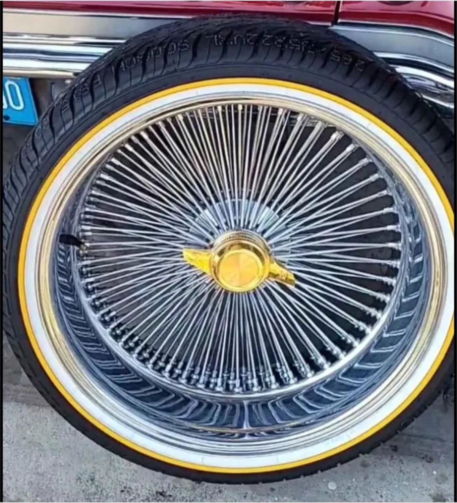 Custom wire wheel on Vogue tire — Footworks Custom Wheels, Jacksonville FL